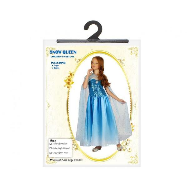 Costum Bleu, Printesa / Craiasa zapezii, 120/130 cm (6-8 Ani)