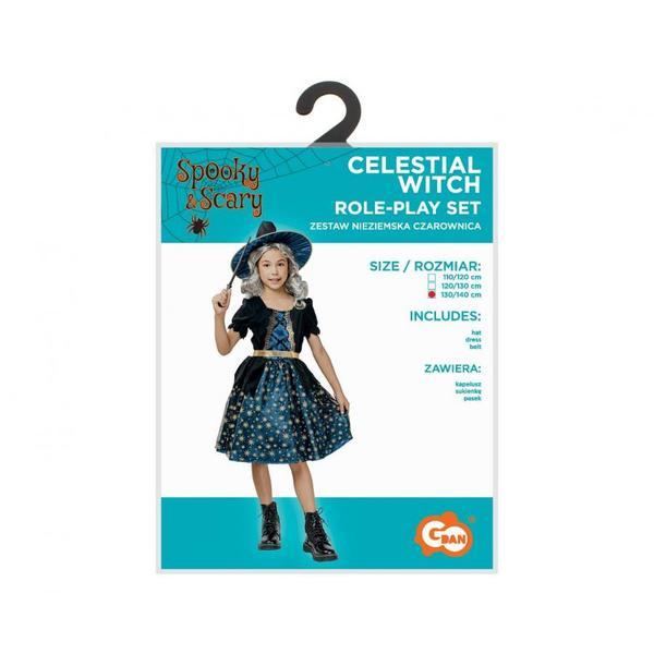 Costum carnaval vrajitoare pentru copii, marime 130 - 140 cm