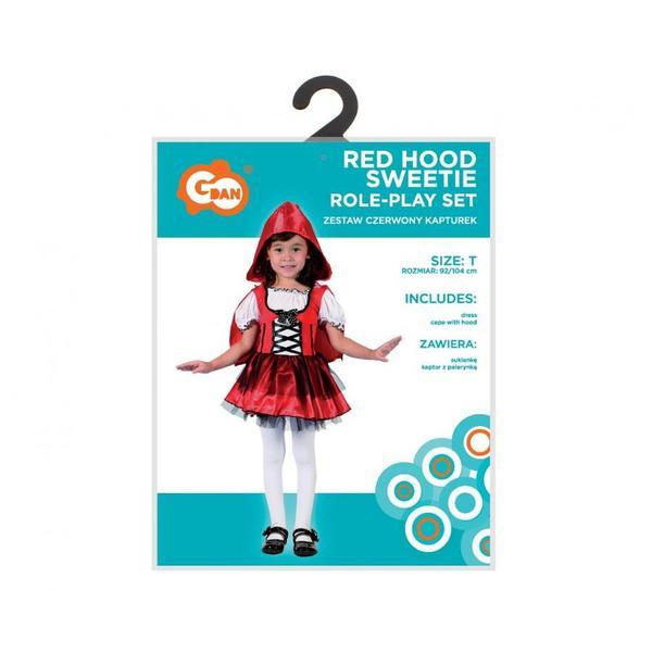 Costum carnaval Scufita Rosie, marime 92 -104 cm