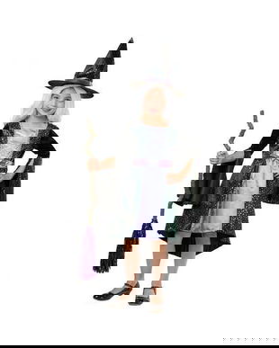 Costum carnaval Vrajitoare, Celestial Purple Witch, 130 - 140 cm