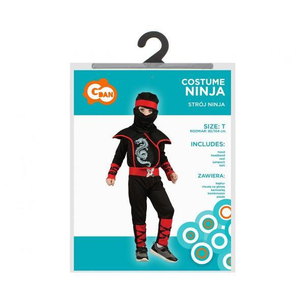 Costum carnaval Ninja pentru copii, marime 92/104 cm