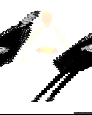 Costum carnaval Golden Vampir pentru copii, pelerina si centura, marime 120/130 (6-8 ani )