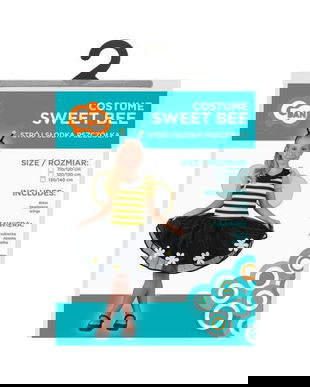 Costum carnaval Albinuta cu rochie, bentita si aripi, 5 - 6 ani