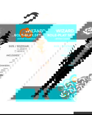 Costum carnaval vrajitor pentru baieti, negru, 7-8 ani