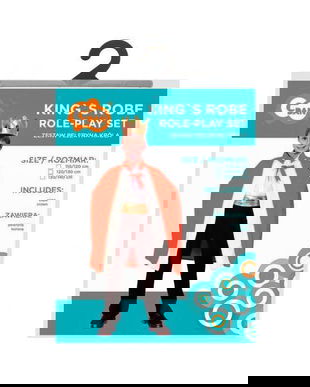 Costum carnaval Rege pentru copii 7 - 9 ani cu pelerina și coroană