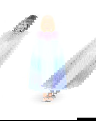 Pelerina fete, cu stelute, multicolora, lungime 71 cm, 6-8 ani