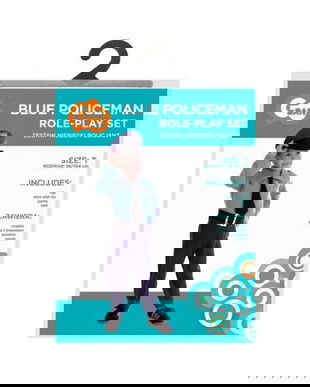 Costum carnaval politist pentru copii, 3 - 4 ani ( 92/104 cm )