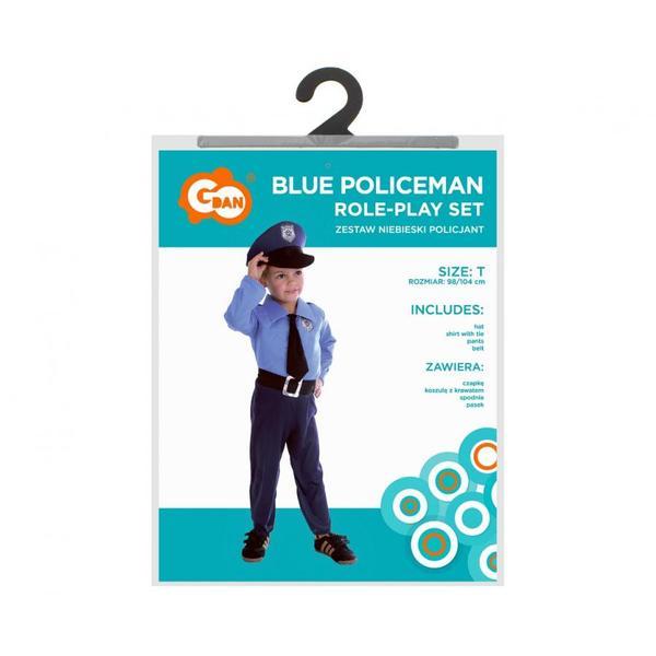 Costum carnaval politist pentru copii, 3 - 4 ani ( 92/104 cm )