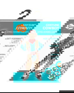 Costum carnaval Cowboy  pentru copii, 5 - 6 ani ( 110/120 cm)