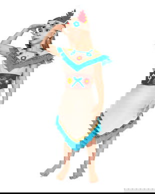 Costum carnaval Indianca pentru fete, 5 - 6 ani ( 110/120 cm)