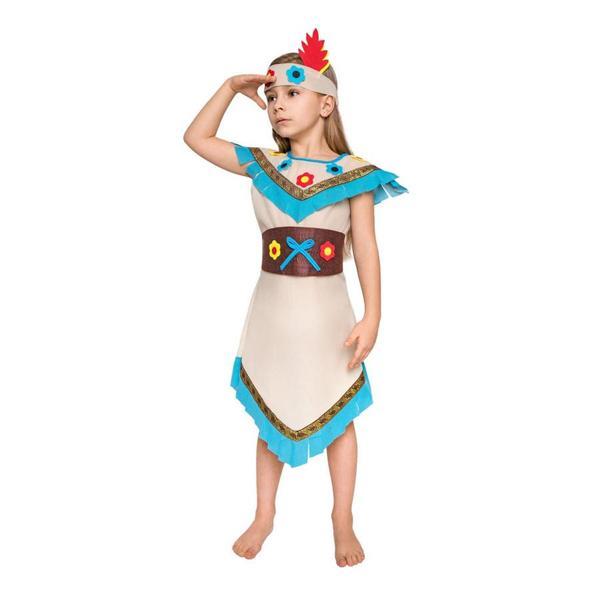 Costum carnaval Indianca pentru fete, 5 - 6 ani ( 110/120 cm)