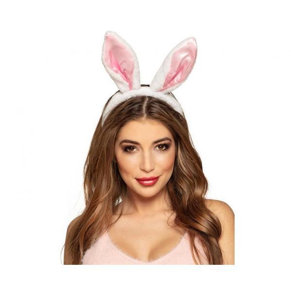 Bentita pentru petrecere model urechi de iepuras alb