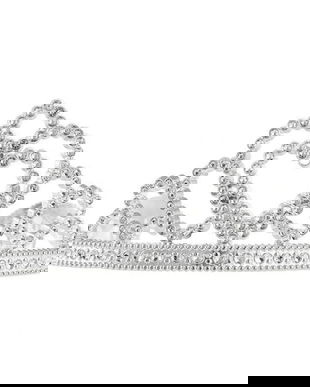 Coronita printesa argintiu, marime universala