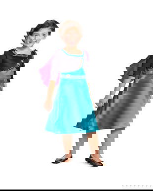 Costum printesa Anna  - Frozen 2 , marimea M (7-8 ani)