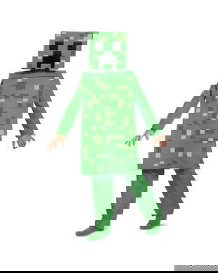 Costum Clasic Creeper - Minecraft , marimea S (4-6 ani)