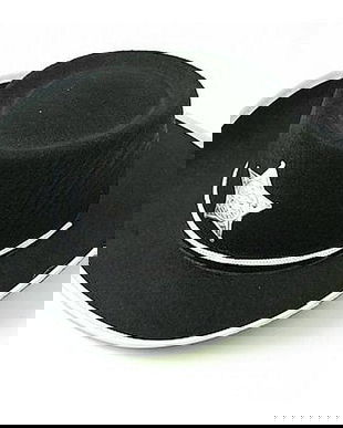 Palarie cowboy cu stea marimea S, negru