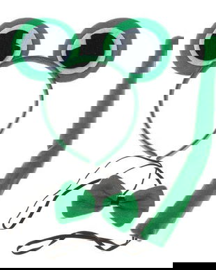 Set petrecere broscuta cu bentita, papion si codita