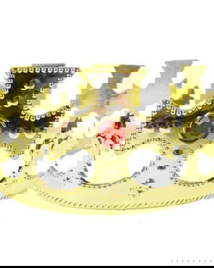 Coroana regala din plastic, auriu