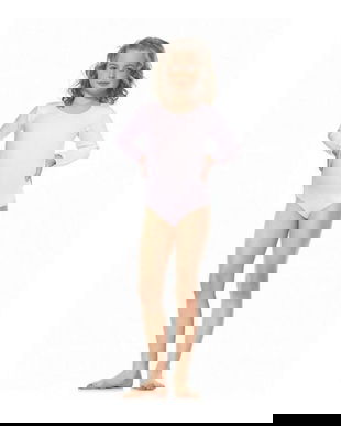 Body tip balerina pentru copii roz potrivit varstei 11-13 ani