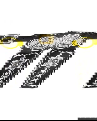 Centura carnaval Serif cu toc dublu pentru 2 pistoale