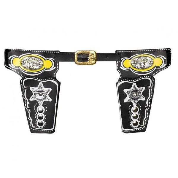 Centura carnaval Serif cu toc dublu pentru 2 pistoale