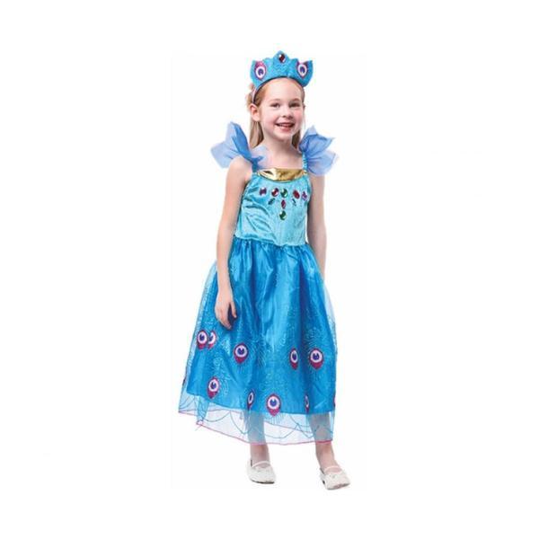 Costum carnaval Paun pentru copii 4-6 ani (110-116 cm)