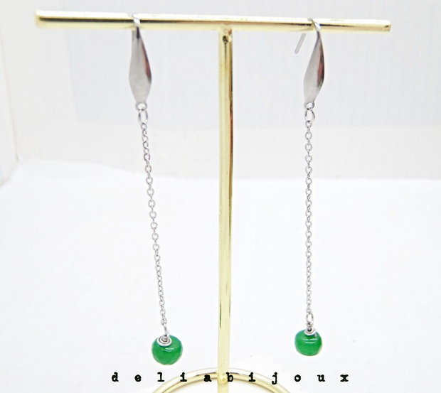 Set de bijuterii handmade unicat agate si jad (cod1403)