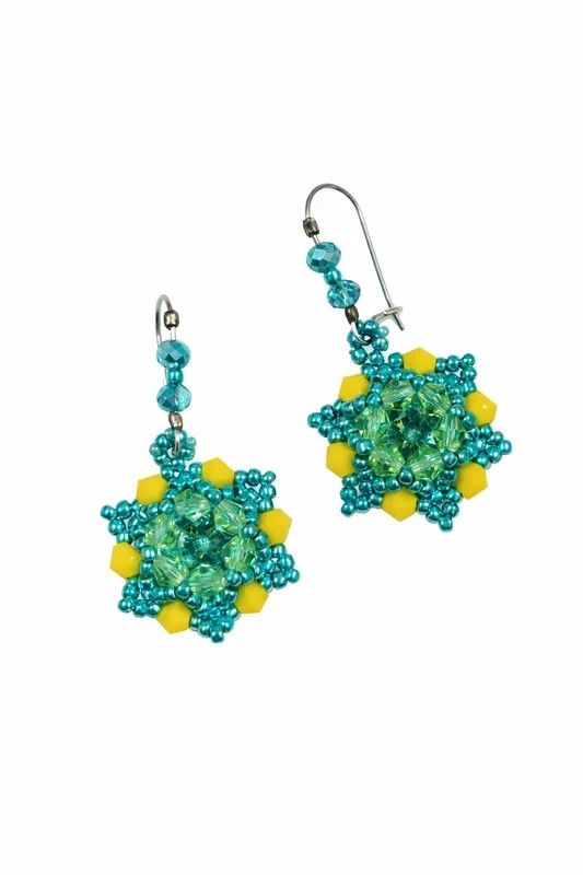 Cercei turcoaz cu cristale Swarovski