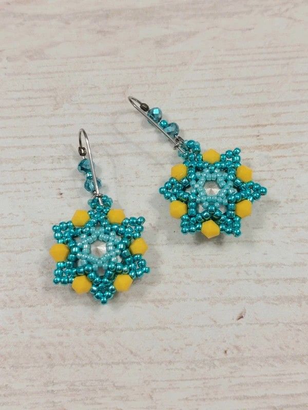 Cercei turcoaz cu cristale Swarovski