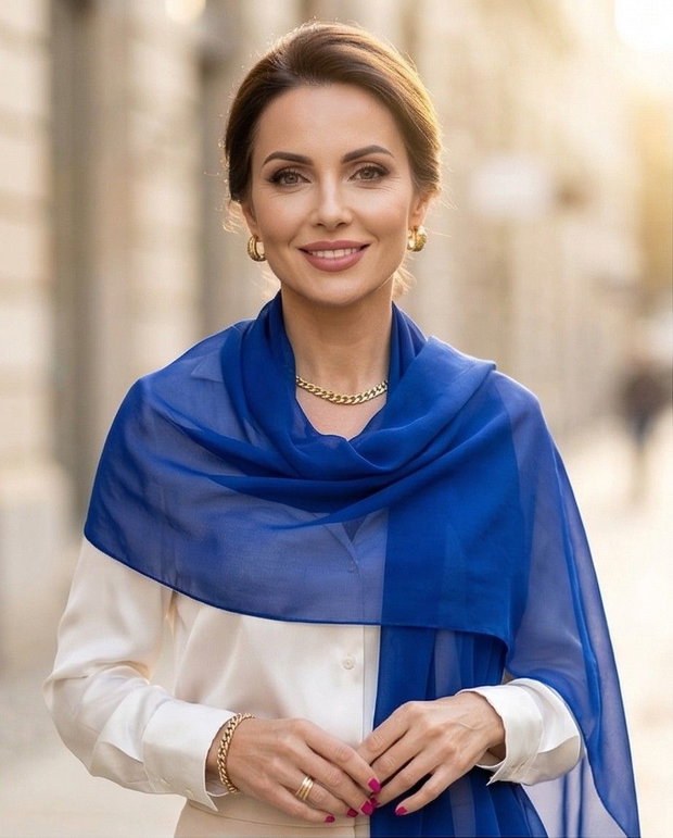 Eșarfa ALBASTRA