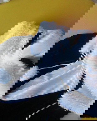 rochie divertisment alb/negru  cu gluga