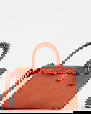 Tommy Hilfiger geantă de mână din piele întoarsă