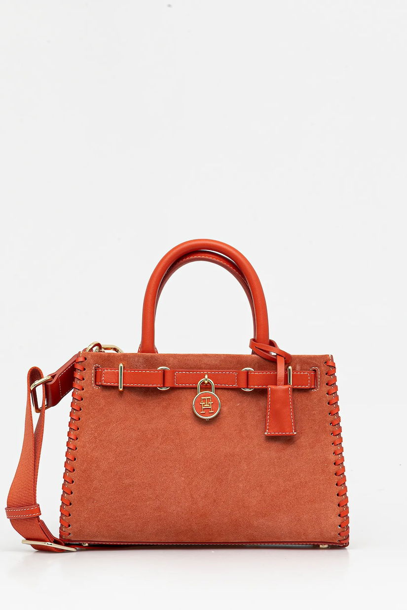 Tommy Hilfiger geantă de mână din piele întoarsă