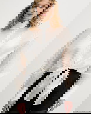 Karl Lagerfeld cămașă pentru femei, cu mătase