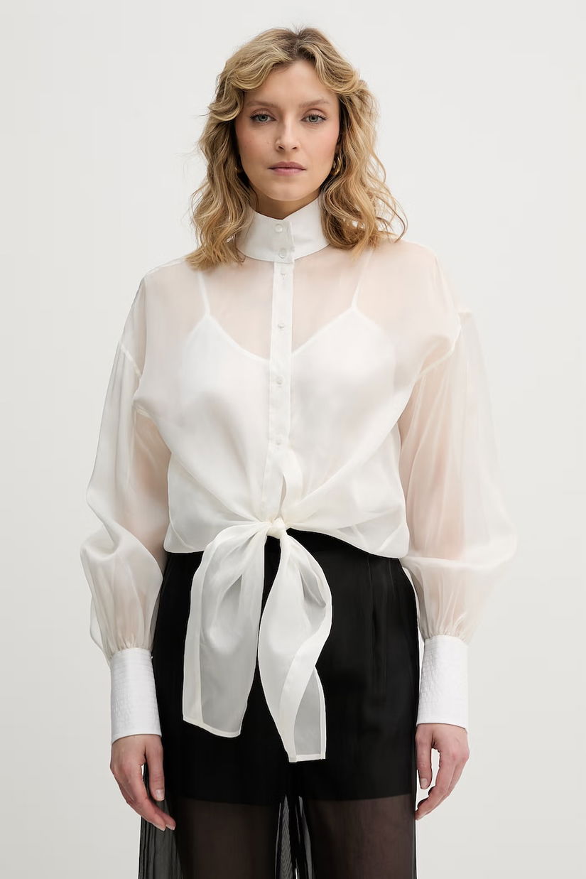 Karl Lagerfeld cămașă pentru femei, cu mătase