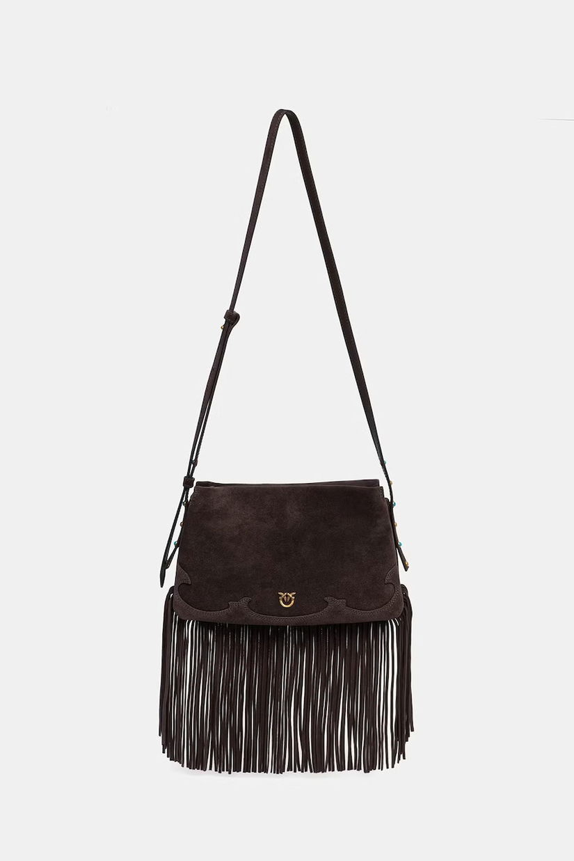 Pinko geantă crossbody pentru femei, din piele întoarsă