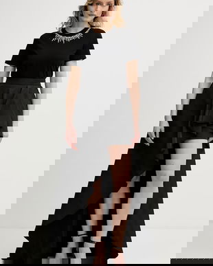 Karl Lagerfeld fustă asimetrică