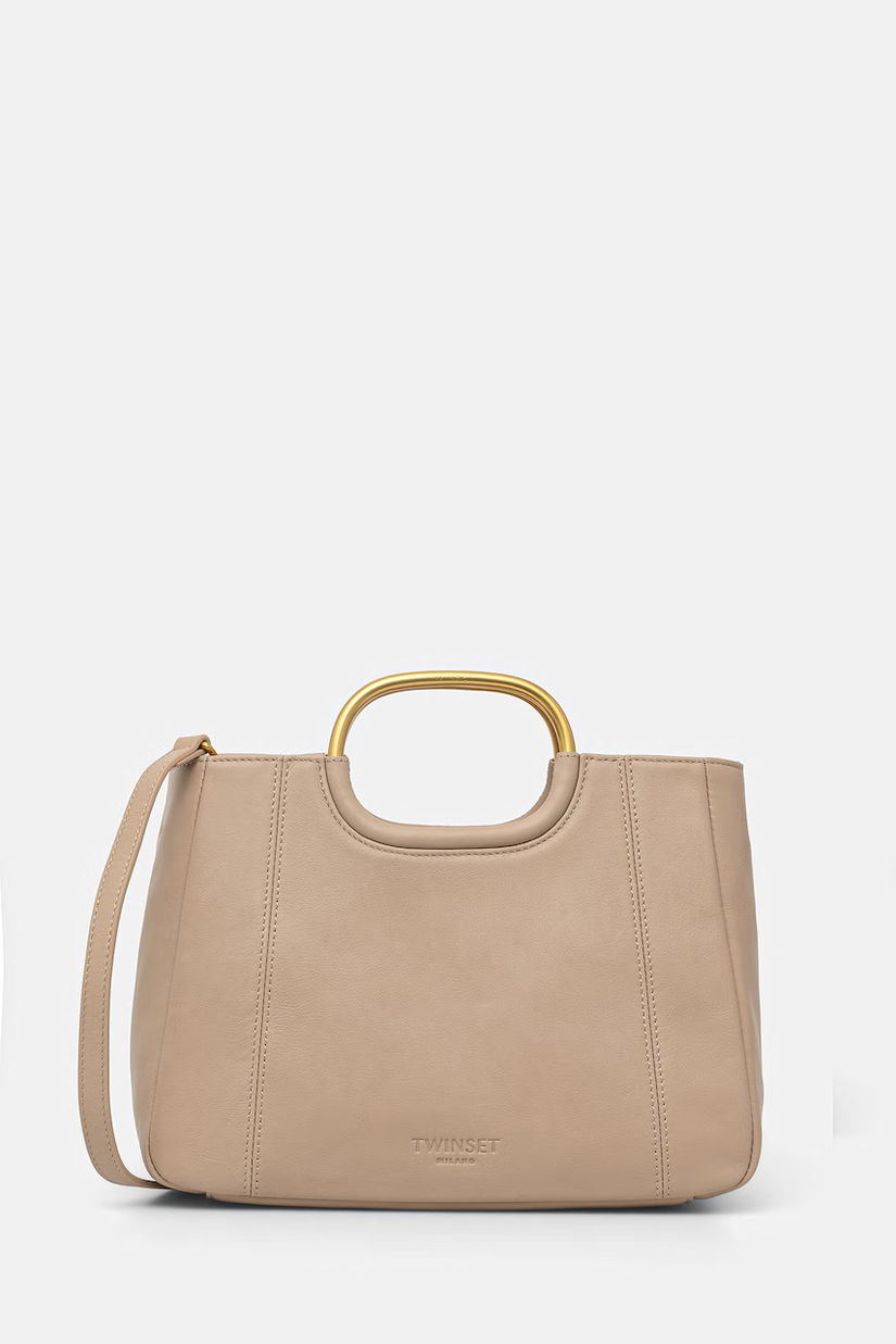 Twinset tote bag pentru femei, din piele