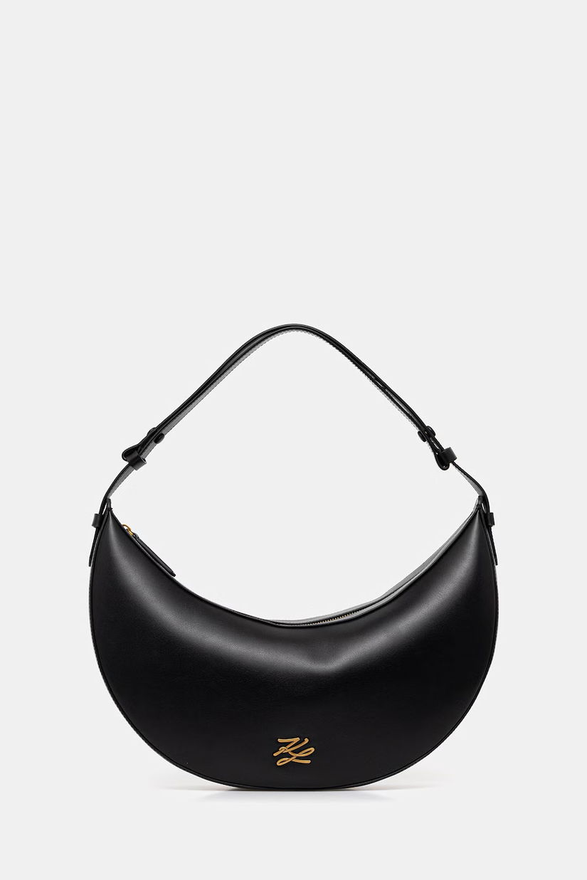 Karl Lagerfeld geantă croissant pentru femei, din piele K/AUTOGRAPH