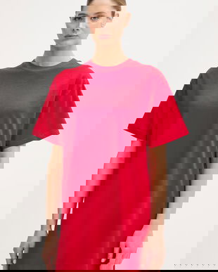 Never Fully Dressed rochie din bumbac cu elastan