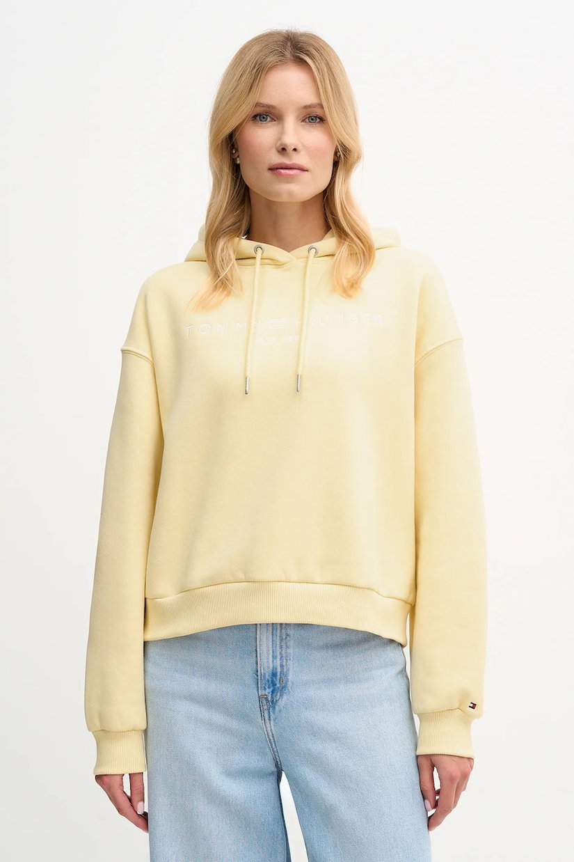 Tommy Hilfiger hanorac cu glugă de damă cu bumbac