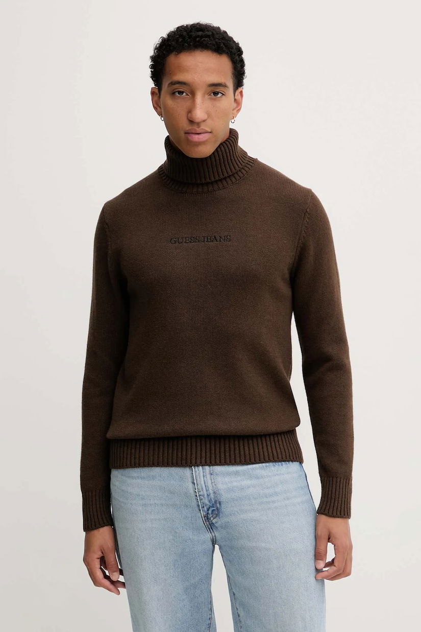 Guess Jeans pulover din amestec de lână