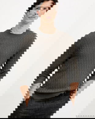 Armani Exchange pulover din amestec de lână