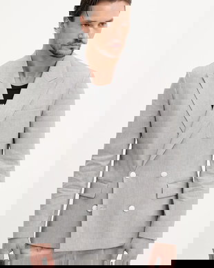 HUGO blazer din amestec de in