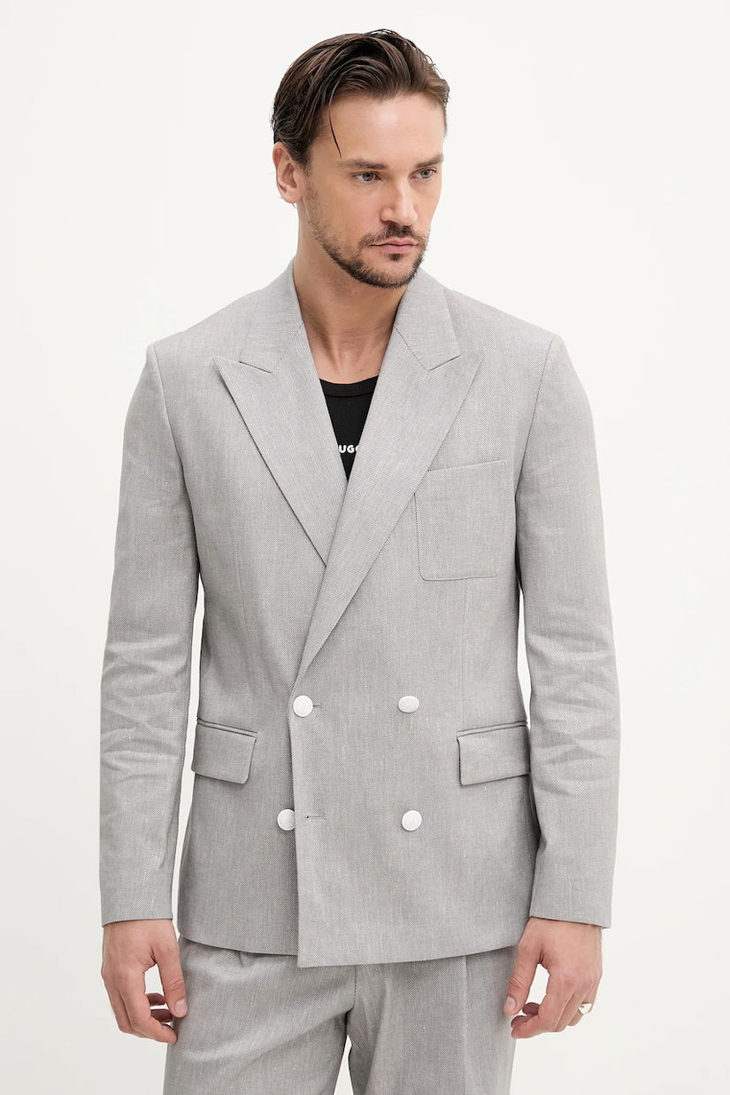 HUGO blazer din amestec de in