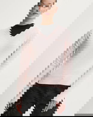 Guess Jeans pulover din amestec de mătase