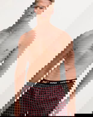 HUGO boxeri de bumbac 3-pack WOVEN BOXER TRIPLET