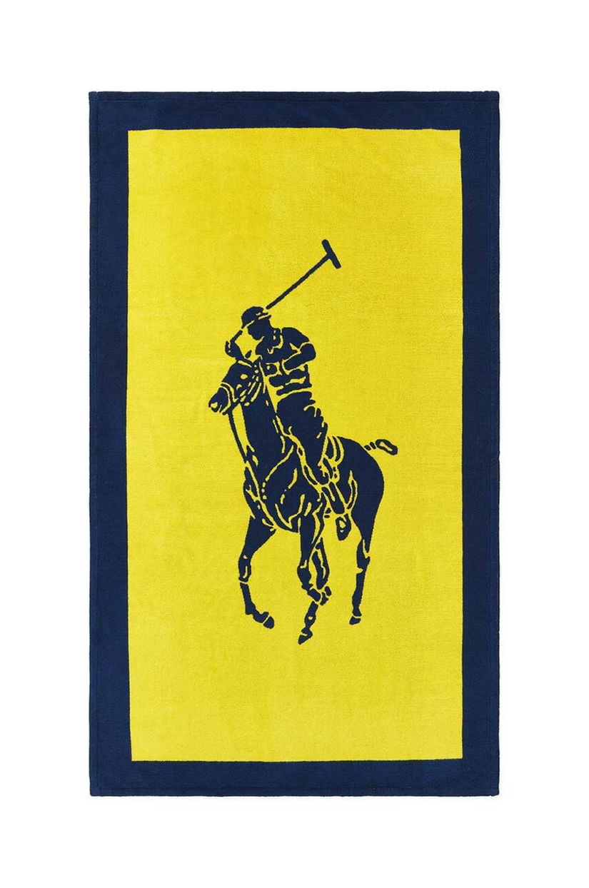 Ralph Lauren prosop de plaja Polo Jacquard Iris Blue / Yellow 100 x 170 cm
