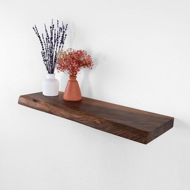 Poliță floating lemn masiv 4 cm - raft minimalist cu prindere ascunsă - ATP Wood