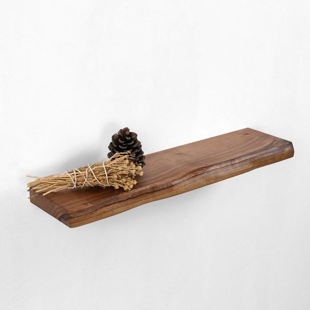Poliță floating lemn masiv 4 cm - raft minimalist cu prindere ascunsă - ATP Wood